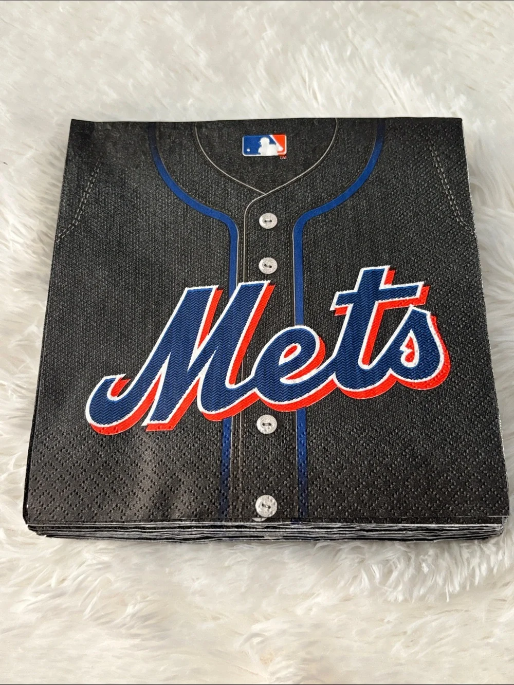 NY Mets Baseball 18 Party Plates & 36 Small Napkins NWT Large Napkins Opened